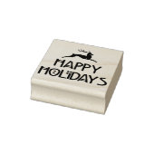 Prettige feestdagen Deer Rubberstempel (Stempel)