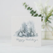prettige feestdagen Deer Winter Scene Script Holid (Staand voorkant)