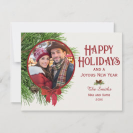 Prettige Feestdagen Dennentak Hanger Plat Feestdagenkaart