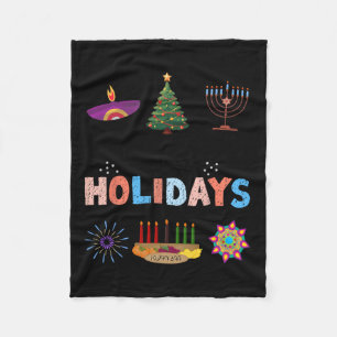 Prettige feestdagen Diwali Kwanzaa Hanukkah Christ Fleece Deken
