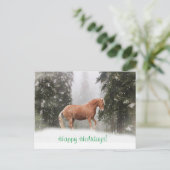 prettige feestdagen Draft Horse Briefkaart (Staand voorkant)