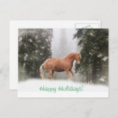 prettige feestdagen Draft Horse Briefkaart (Voorkant / Achterkant)