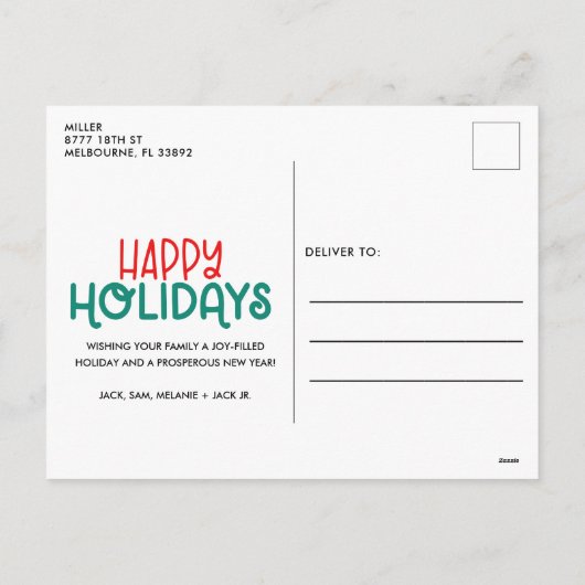 prettige feestdagen drie kerstdagen (Achterkant)