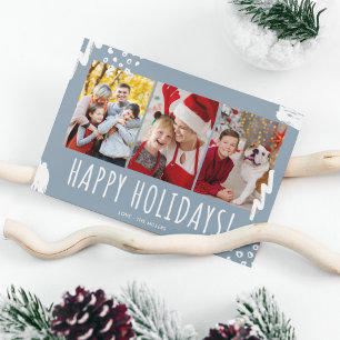 prettige feestdagen drie kerstdagen feestdagenkaart