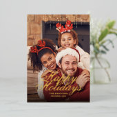 Prettige feestdagen · Druppelende Tinsel Fotogroet (Staand Voorkant)