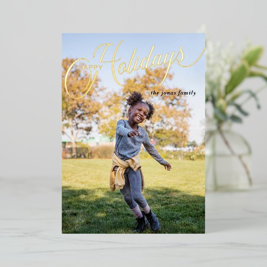 Prettige feestdagen Eenvoudig script (Staand Voorkant)