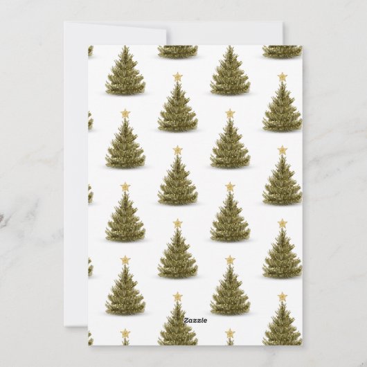 Prettige feestdagen Eenvoudige Pine Tree Christmas Feestdagenkaart (Achterkant)