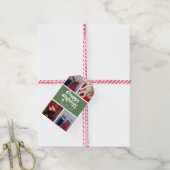 prettige feestdagen Eenvoudige Typografie van Retr Cadeaulabel (Met Touw)