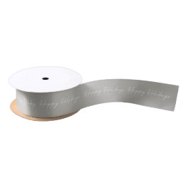 Prettige feestdagen Elegant Calligrafie Grijze Ker Lint