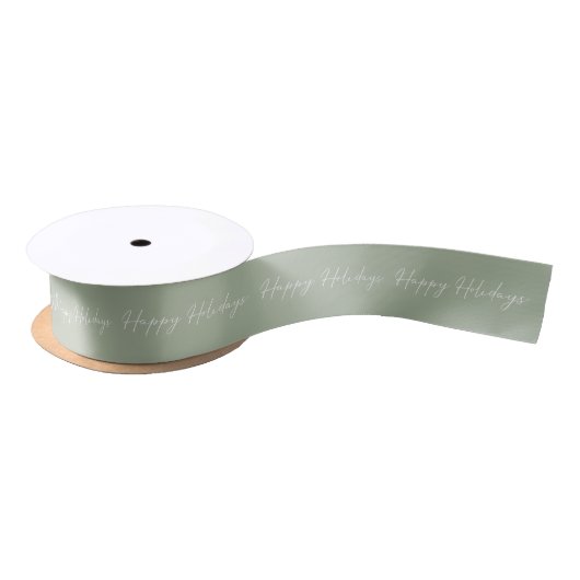 Prettige feestdagen Elegant Calligrafie Groene Ker Lint (Spoel)