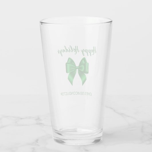 Prettige feestdagen | Elegant Green Glas (Achterkant)