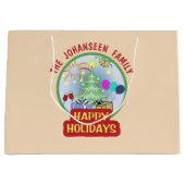 Prettige feestdagen Elegant Kerstmis Kinderen Fees Groot Cadeauzakje (Voorkant)