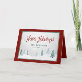 Prettige feestdagen Elegant Land Winter Spruce Bom (Voorkant)