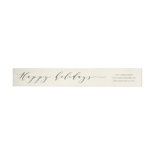 Prettige feestdagen Elegant minimalistisch script (Individueel)