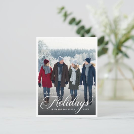 Prettige feestdagen Elegant script (Staand voorkant)