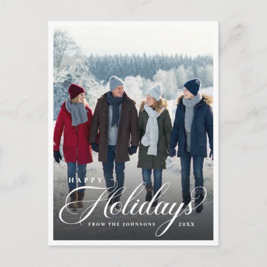 Prettige feestdagen Elegant script (Voorkant)