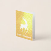 Prettige feestdagen Elegante Echte Gouden Folie De Folie Kaarten (Voorkant)