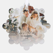 Prettige feestdagen Elegante foto Ornament Kaart (Achterkant)