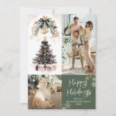 Prettige feestdagen Elegante kerstboom donker Feestdagenkaart (Voorkant)