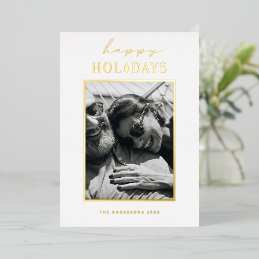 Prettige feestdagen €? | Elegante minimalistische (Staand Voorkant)