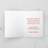 Prettige feestdagen Elf en brievenbus (Binnen)