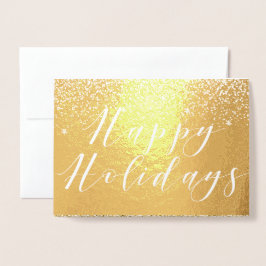 prettige feestdagen en Glitter Classic Typography  Folie Kaarten
