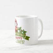 prettige feestdagen en vrolijk kerstfeest koffiemok (Voorkant rechts)