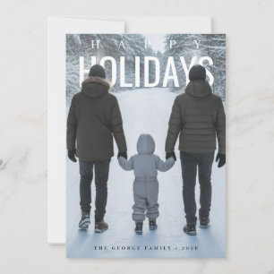 Prettige Feestdagen Familie FotoPop Minimalistisch Feestdagenkaart