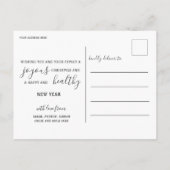 prettige feestdagen Faux Gold Text Briefkaart (Achterkant)