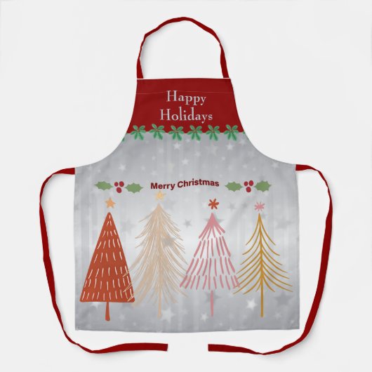 prettige feestdagen, feestelijk kerstontwerp, schort (Voorkant)