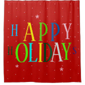 prettige feestdagen feestelijk ontwerp douchegordijn (Voorkant)