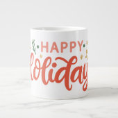 Prettige feestdagen Feestelijk ontwerp Extra Grote Beker (Voorkant)