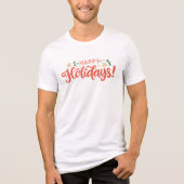 Prettige feestdagen Feestelijk ontwerp Tri-Blend Shirt (Voorkant)