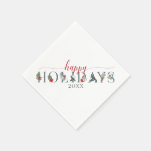 Prettige feestdagen Feestelijke Foliage Servet