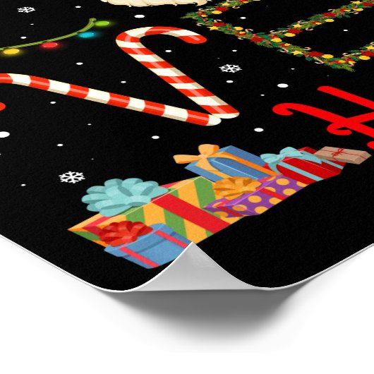 prettige feestdagen feestelijke kerstliefde poster (Hoek)