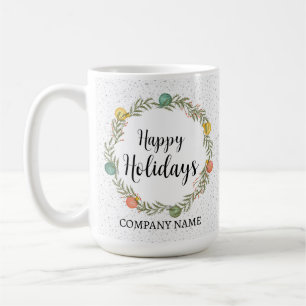 Prettige feestdagen · Feestelijke Krans Corporate Koffiemok