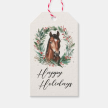 Prettige feestdagen Feestelijke Paard Kerstkrans