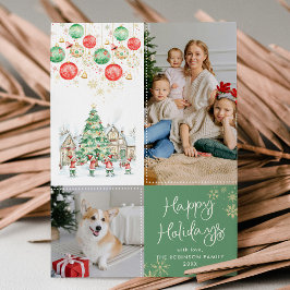 Prettige feestdagen Feestelijke winterscène Feestdagenkaart