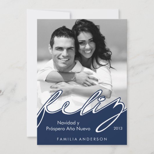 Prettige feestdagen Feliz Navidad Spanish Feestdagenkaart (Voorkant)