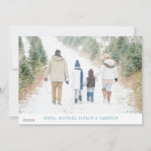 prettige feestdagen Floral | Fotovakantiekaart Feestdagenkaart (Achterkant)