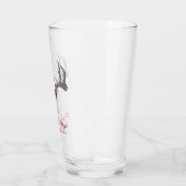 Prettige feestdagen Floral rendier schedel stier s Glas (Links)