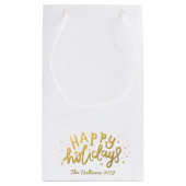 prettige feestdagen Folie Gold Kerstmis Klein Cadeauzakje (Achterkant)