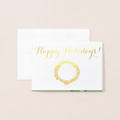 prettige feestdagen folie kaarten (Voorkant met envelop)