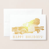 Prettige feestdagen Folie Kaarten (Voorkant met envelop)