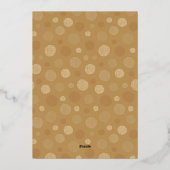 Prettige feestdagen Foto Goud Modern Dot Christmas (Achterkant)