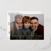 prettige feestdagen foto kerstmis (Voorkant / Achterkant)