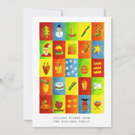 Prettige feestdagen Foto met kerstthema's Feestdagenkaart (Voorkant)