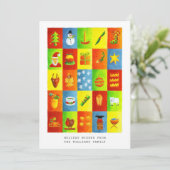 Prettige feestdagen Foto met kerstthema's Feestdagenkaart (Staand voorkant)