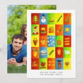 Prettige feestdagen Foto met kerstthema's Feestdagenkaart (Voorkant / Achterkant)