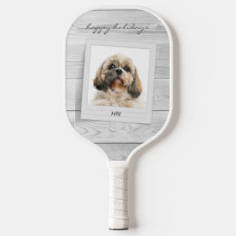 prettige feestdagen foto Pet Persoonlijk Pickleball Paddle